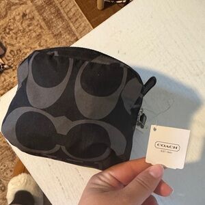 Coach Signature Black and Gray reusable bag